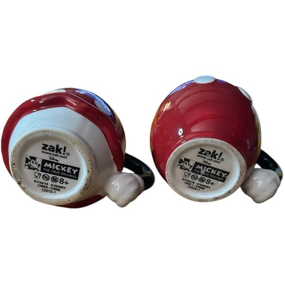 Zak! Disney Red and Black Mickey & Minnie Polka Dot Mugs. Year 2018. - Picture 3 of 10